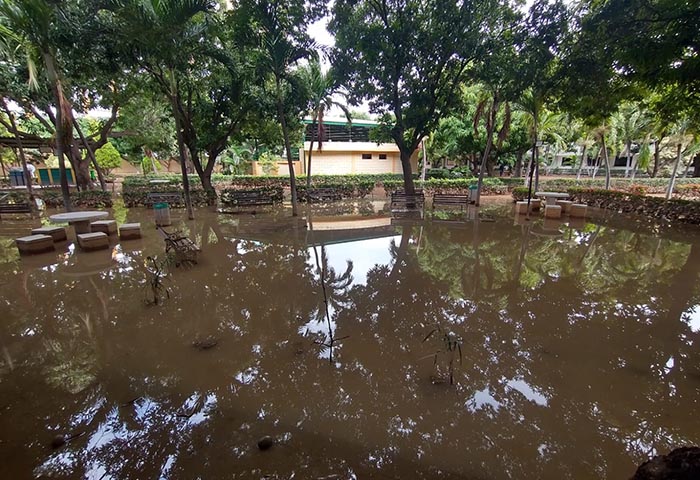 Buscan soluciones al represamiento de aguas lluvias en UCC y sectores vecinos a la Troncal del Caribe